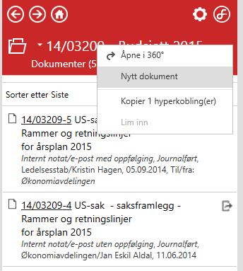 3 Saksframlegg til US via Outlook (og til andre styrer, utvalg og nemnder ved NMBU) US-saker skal registreres på saken det hele handler om.