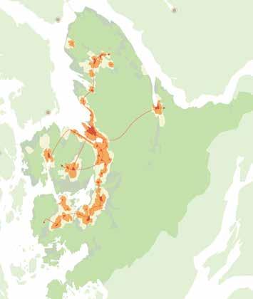380 370 Bergen har større arealforbruk pr. innbygger enn andre norske storbyer, men byen er blitt noe mer kompakt de siste årene.