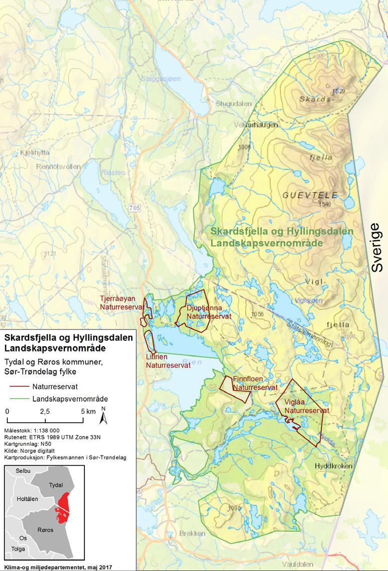 FIGUR 1: Oversiktskart over Skardsfjella og