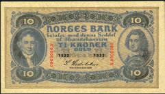 - 1309-1310 1309 10 kroner 1932,