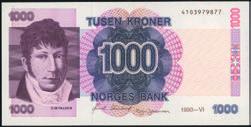 100,- 1359 1360 1361 1359 50 kroner 1977, serie Z 0271844. Erstatningsseddel. En brett opp mot øvre høyre hjørne.