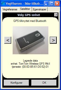 Håndbok i ELRAPP 67 Serieport GPS Bluetooth GPS Ved serieport GPS må
