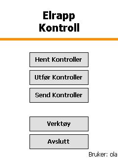 menyen, og deretter ElrappPDA.