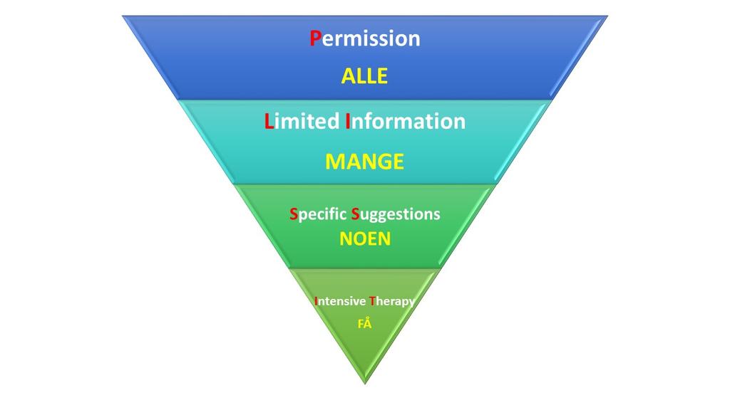 PLISSIT-MODELLEN Denne modellen illustrerer ulike