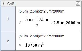 8.10 Det er planlagt å grave ut en km lang kanal. Kanalen skal være,5 m dyp, 5 m bred øverst og,5 m bred i bunnen.