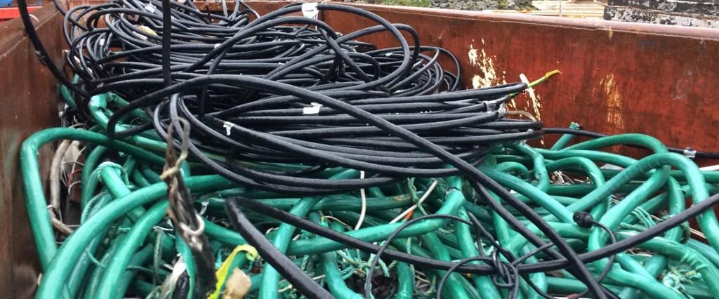 Bilde 7: Elektriske kabler klagret i container