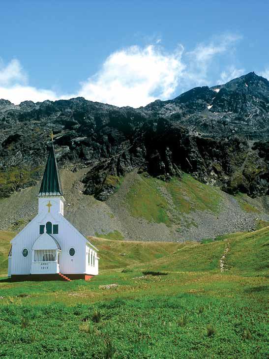 UTENLANDSKE FRIMERKER 100 årsjubileum Grytviken kirke Hvalstasjonen i Grytviken på