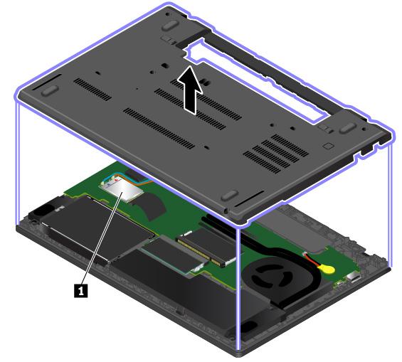 Etiketten med FCC-ID-en og IC-sertifiseringsnummer er festet til den trådløse WAN-modulen 1 (tilgjengelig på enkelte modeller) som er installert i datamaskinen.