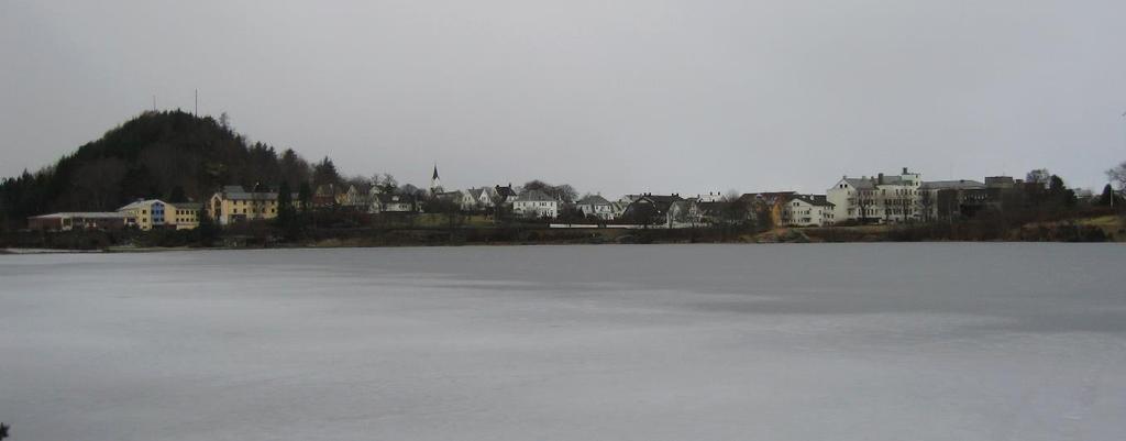 På nordsida av vatnet ligg det lengst mot sentrum større bygningar knytt til gamle sjukehuset og Florø barneskule.