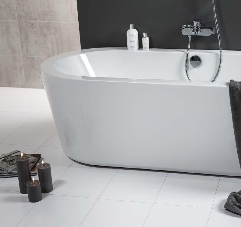 DreamDay badekar Velg mellom innebygget eller frittstående badekar. DreamDay badekar er et moderne frittstående badekar av slite sterk og lettstelt akryl i myke former.