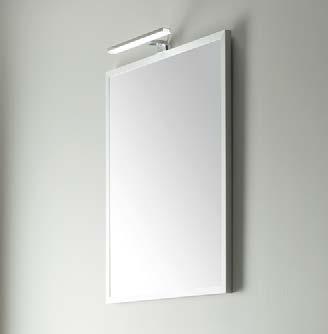 Atina speil med ramme Innrammede speil som gjerne kan kombineres med en eller flere lamper på toppen.
