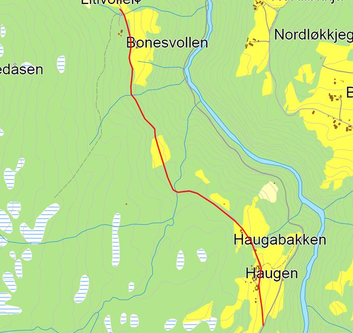 Bonesvollvegen er ca. 3.200 meter lang. Det er behov for forsterkning av bærelag og utvidelse av bredden på omtrent hele strekningen.