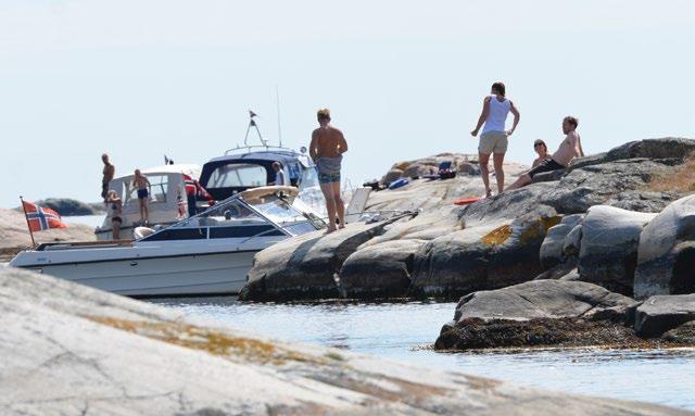 Tips om friluftsliv og naturopplevelser Det er mye båtliv i nasjonalparken i sommermånedene.