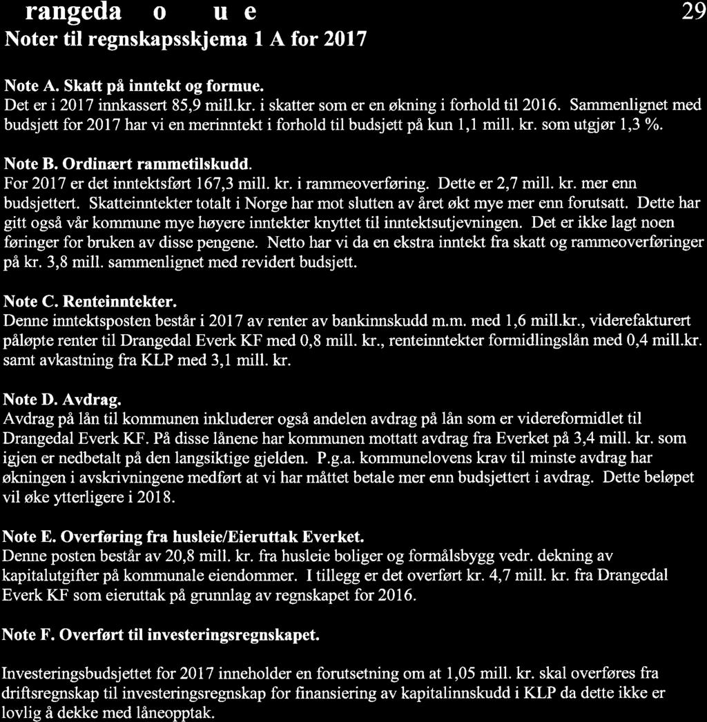 13/18 Årsregnskap og årsberetning 2017 for Drangedal kommune - kontrollutvalgets uttalelse - 18/06030-1