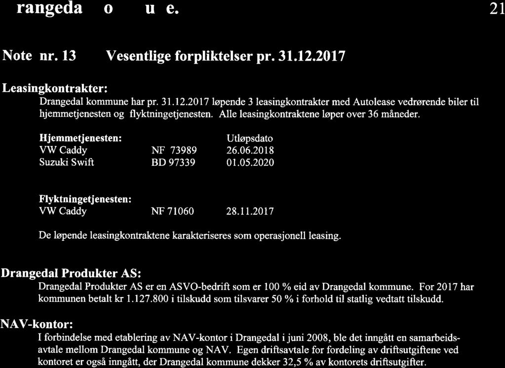 13/18 Årsregnskap og årsberetning 2017 for Drangedal kommune - kontrollutvalgets uttalelse - 18/06030-1