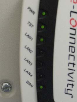 Kontroller at Ethernet-kabelen som er koblet inn bak på analyseinstrumentet, også er satt inn i LAN1-porten. WAN Merk: LAN1-lysdioden lyser hvis tilkoblingen er riktig. 3.