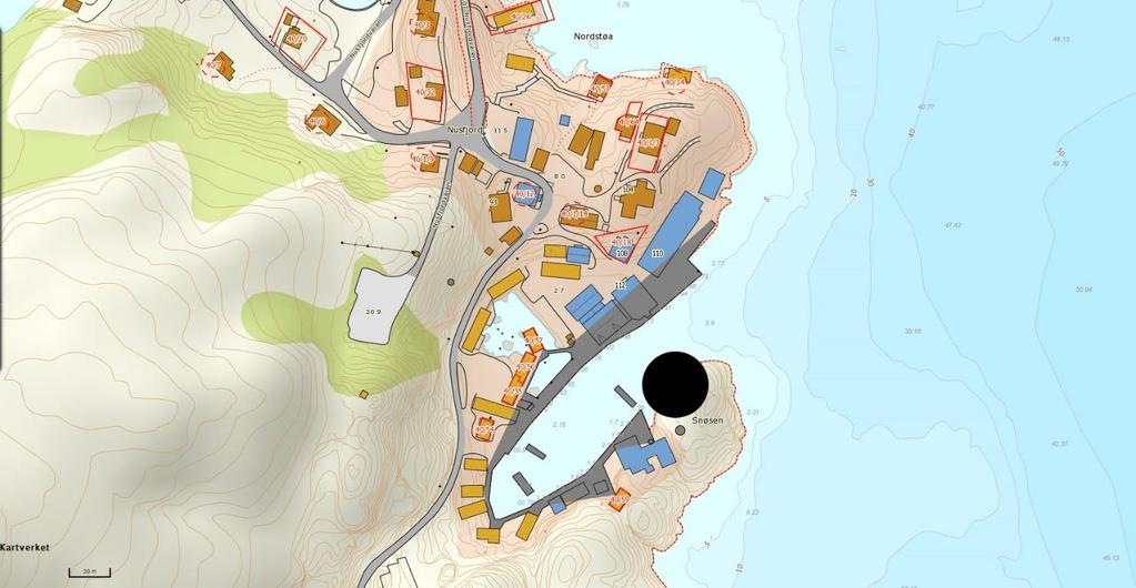 Nusfjord Havn: Havnen har ingen offentlige kaier.
