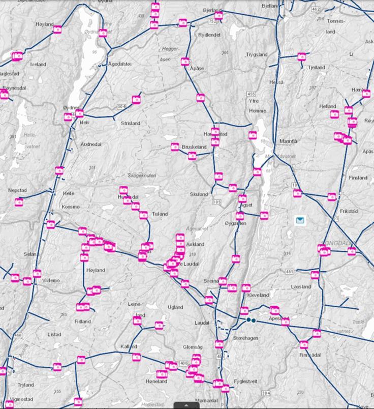 kan være aktuel 50-70 m ryddegater tresikre for 15-20 år ikke utvide ryddebelte 282 km i 2018-1400 km totalt