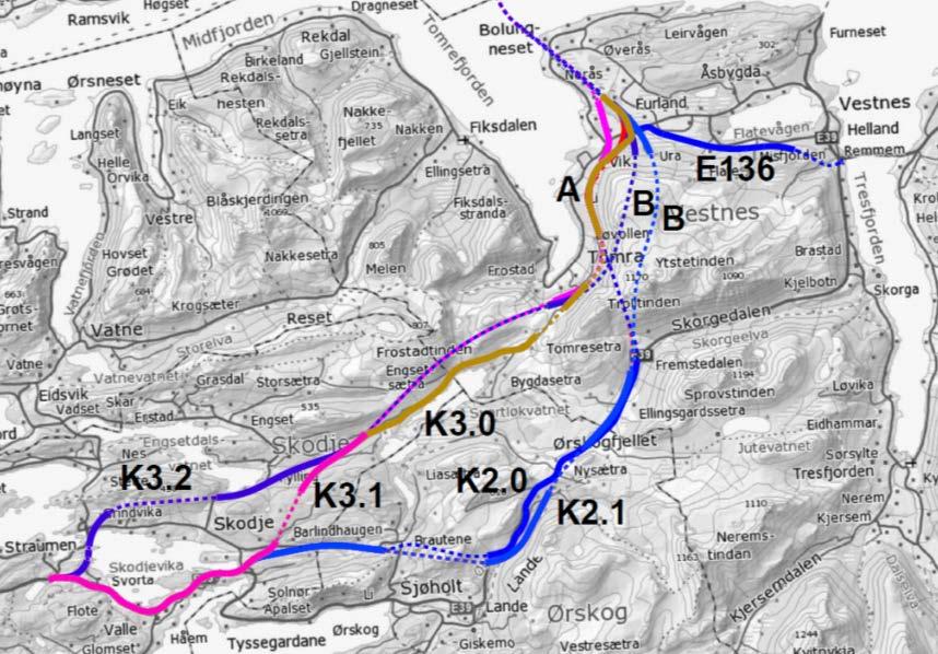 E39 Digernes-Vik Bakgrunn og formål Det er gjennomført trafikkberekningar for E39 Digernes Vik med DOM Ferjefri E39.