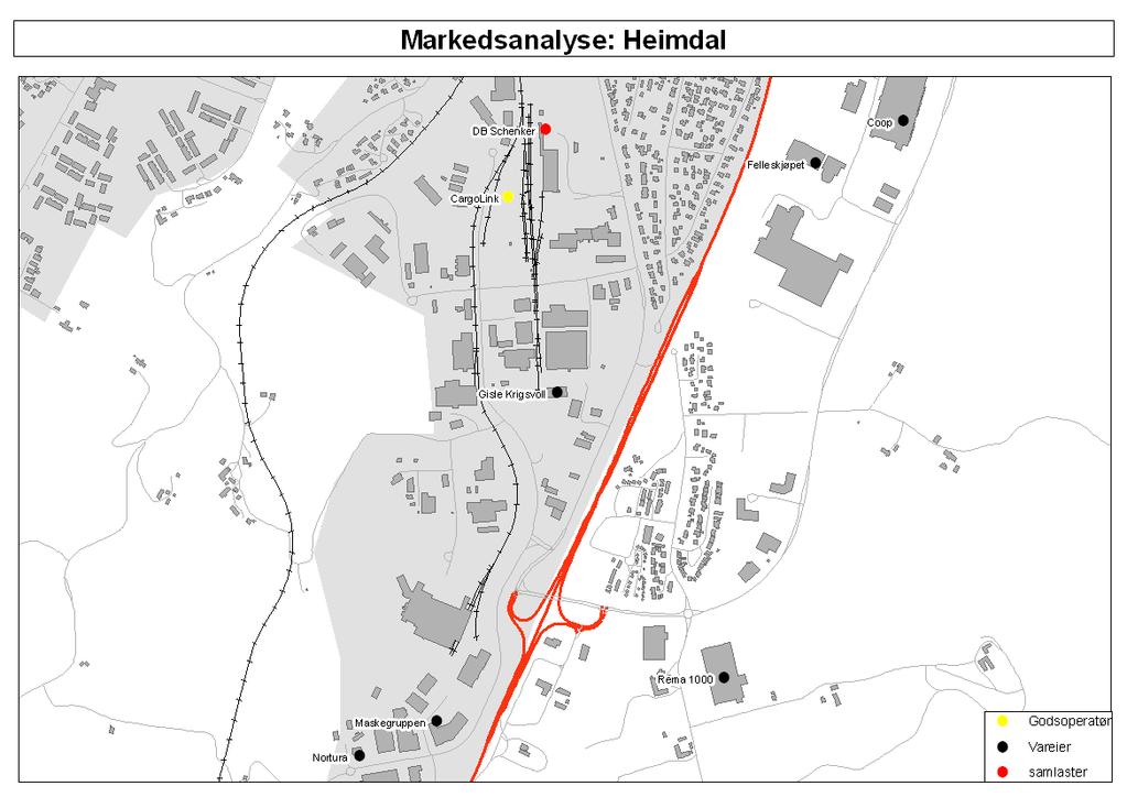 Vurderinger Torgård Et alternativ kunne være kun forbindelse fra Heimdal stasjon endeterminal. En vurdering av dette viser at det kreves flere spor i både bredde og lengde og påfølgende grunnerverv.