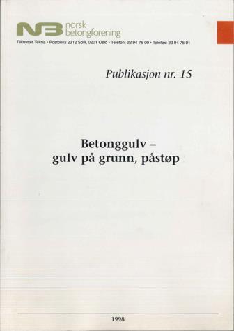 Hva er nytt i NB15? «Ny» publikasjon iht.