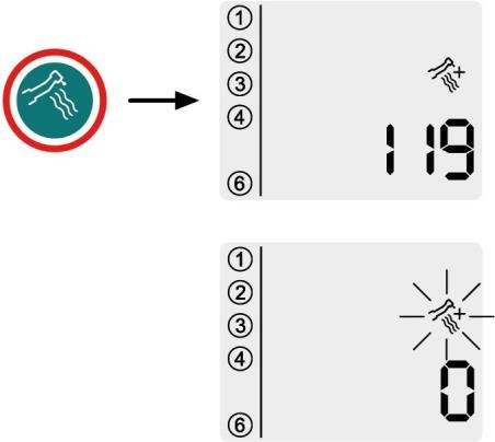 Innstilling av FLUSHING syklus: Hvis du ønsker å utføre en skyllesyklus med destillert vann og har systemet S.H.S., kontroller at ikonet ( M ) 