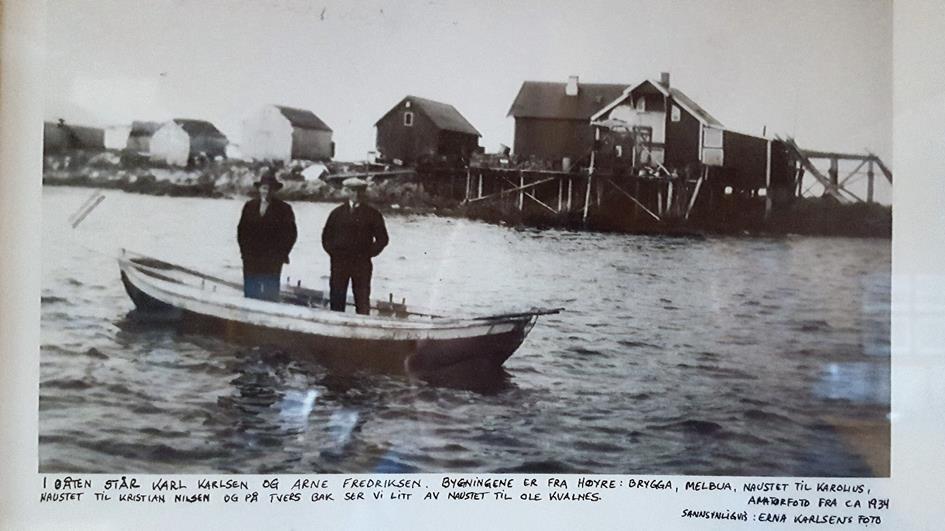 Side 10 av 14 Bildet fra 1934 bygningene er fra høyre: Brygga, Melbua.