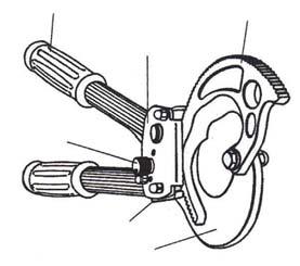 Legg i kabelen og drei det bevegelige knivbladet (2) til skjærekanten hviler mot kabelen.