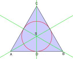 Vinkelhalveringslinjene og den innskrevne sirkelen.5.3 Tegn en tilfeldig trekant.