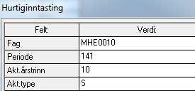 Elevaktivitetene ligger med fagkodene MHE0010 og MUS0010, akt.