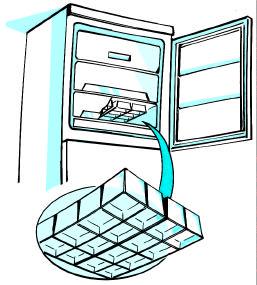 Ved kjøp av frysevarer, må man forsikre seg om at: Emballasjen eller pakken er i god stand, slik at matvarene ikke har blitt forringet.