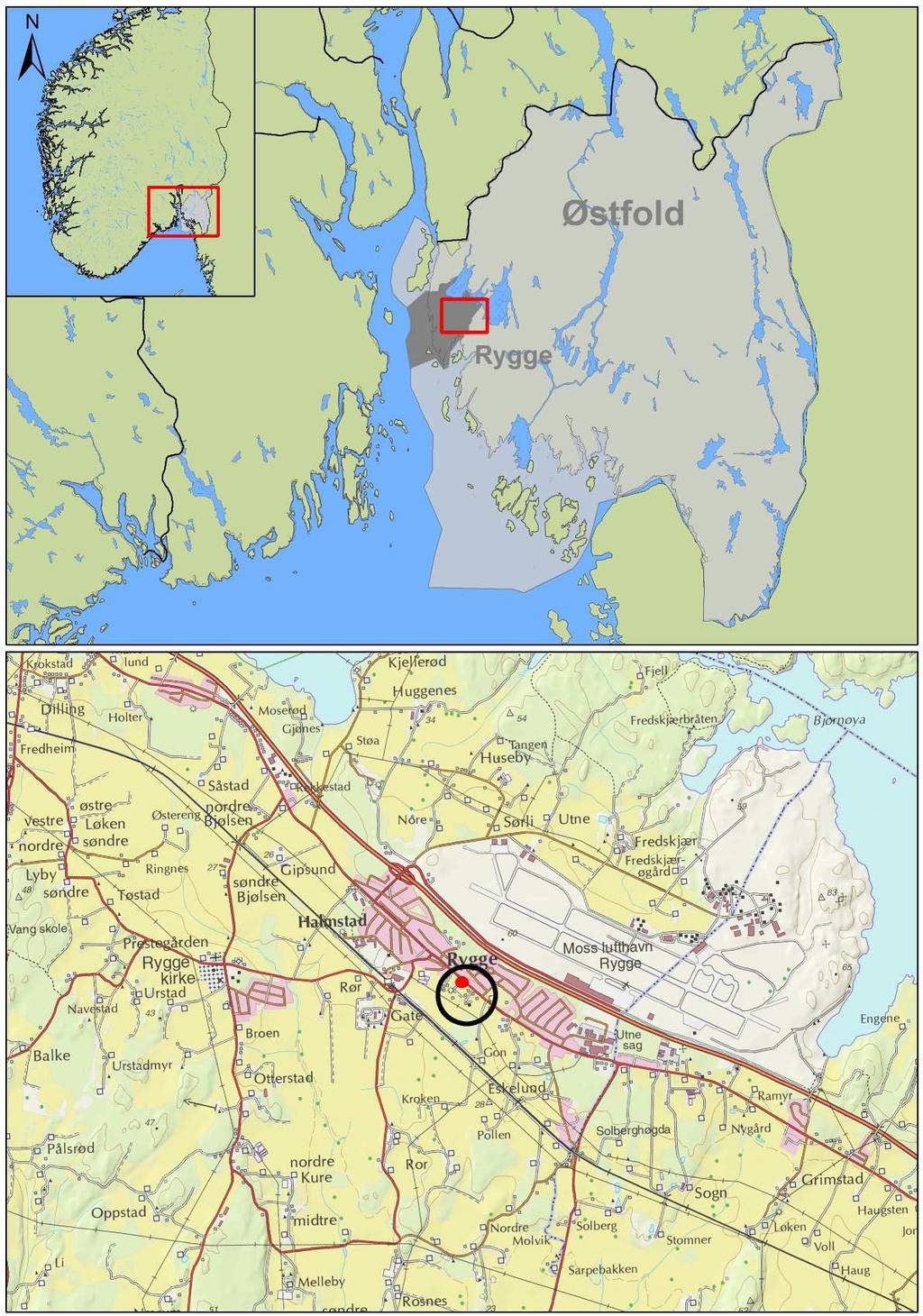 Figur 1: Oversiktskart over prosjektområdet.