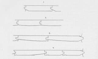 Veggplankene i skip og kor er 30-40 cm brede og ca. 8 cm tykke. I endene har de en tapp som går inn i noten ned i svillen og opp i stavlegjen. I sideretningen er plankene forbundet med not og fjær.