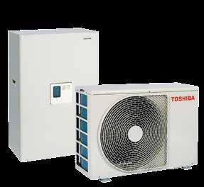 Toshiba kwsmart leveres med to separate varmekretser; én 55 o C lavtemperatur til oppvarming av bolig og én høytemperatur som produserer varmt tappevann opptil 80 o C, uten bruk av direkte strøm.