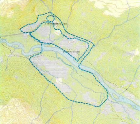 Indre del av Simskardet er definert som svært viktig naturtype i naturtypekartleggingen med følgende beskrivelse: "Slakk åpen dal som går fra nordøst til sørvest.