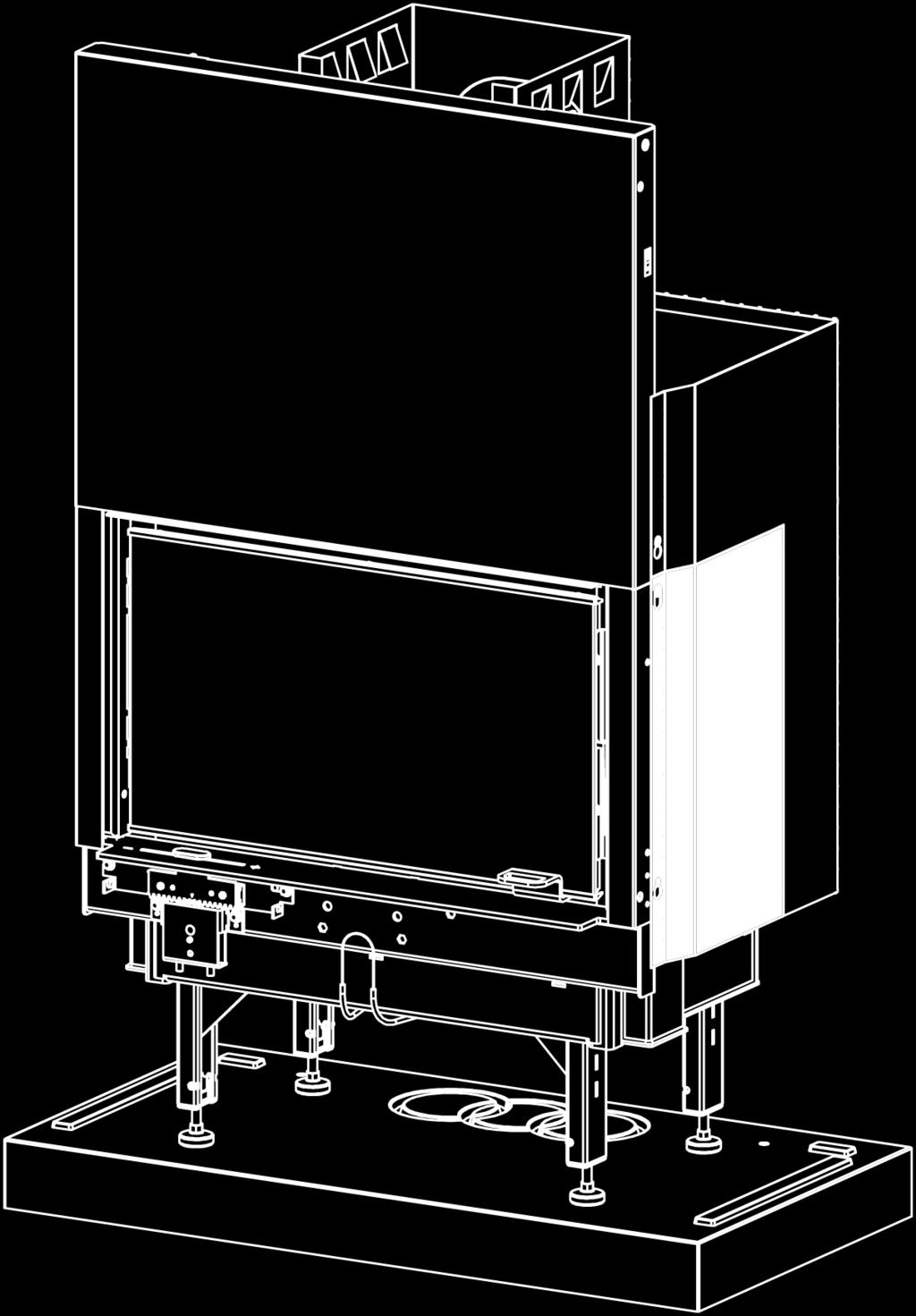 FIG 5 NO: Fjern utsparingene i varmeskjoldet på hver side for å gjøre plass til de ekstra luftekanalene som skal monteres på. GB: Remove the cut on each side of the radiation shield.