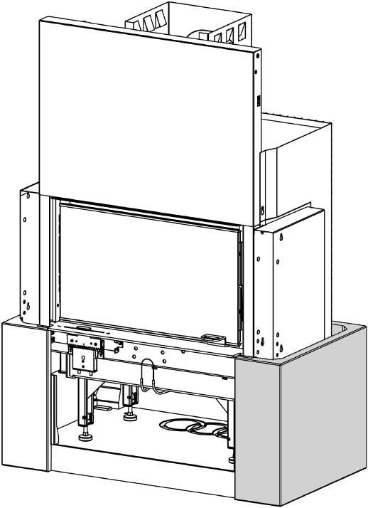 FIG 8 NO: Plasser andre sideelement. Sørg for at alle limflater er rene og fri for støv/betongrester. Bruk vedlagte akryllim for å lime elementene sammen. GB: Place the second side part.