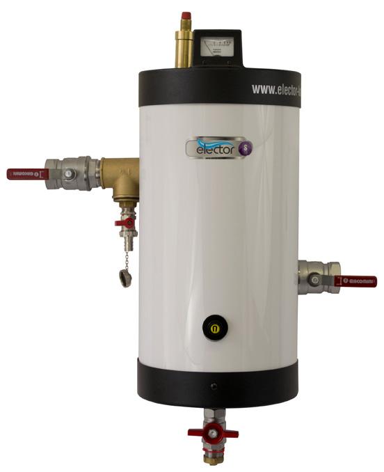 6/10 Elector - for installasjon i retur (systemvolum opp til 1,5 m³) Elector XS-5 og S10-V kombinerer to teknikker i en enhet -slamutskiller og korrosjonsbeskytter ved elektronisk vannbahandling.
