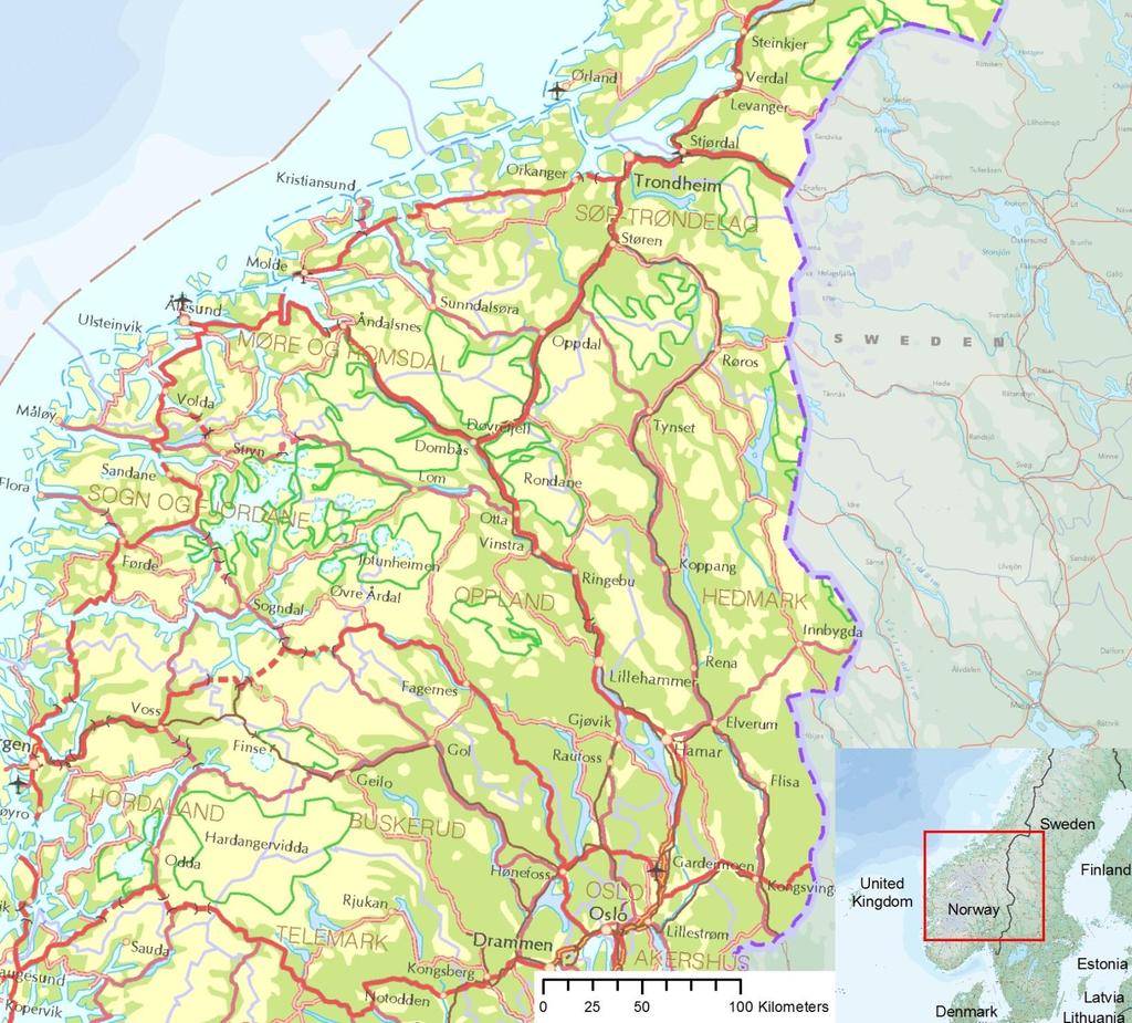 Øvingsområde land TRJE-18 Trøndelag HV-distrikt 12 STEINKJER NORD PARTI CAN USMC 500010000 pax NOR SVE GER FIN TRONDHEIM MOLDE Pt ca