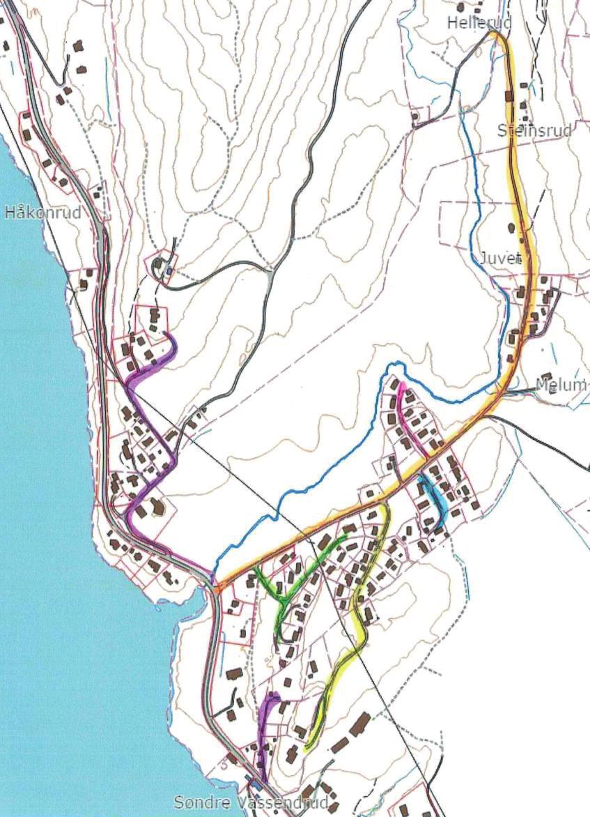 20-25: Veiene går fra Fv. 280 til boligfelt ved Briskåsen. Veinavnene i området ble utarbeidet av velforeningen i Briskåsen i 2004.