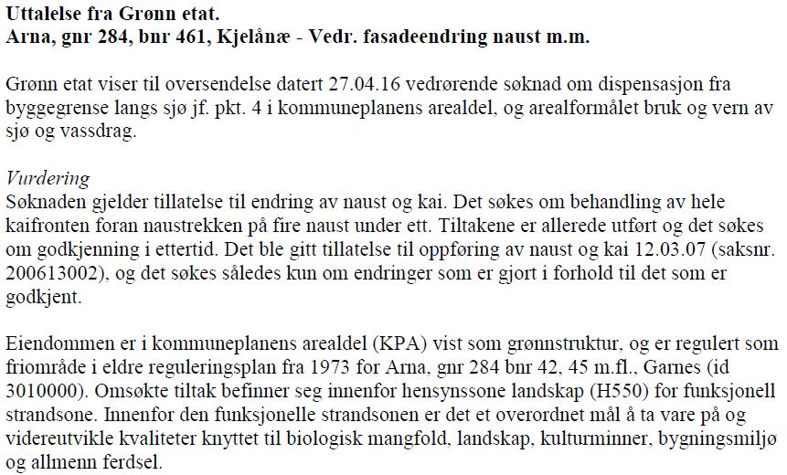 Landskapstilpassing Det er ikkje tillete å sprengje