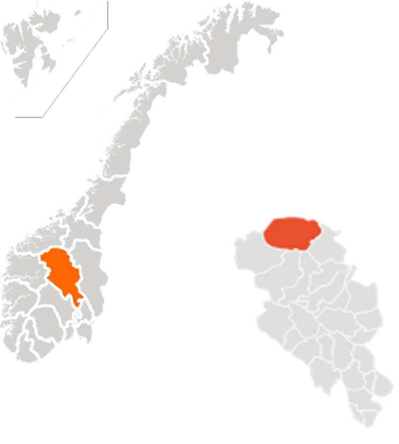 GEOGRAFI Ligger i Oppland