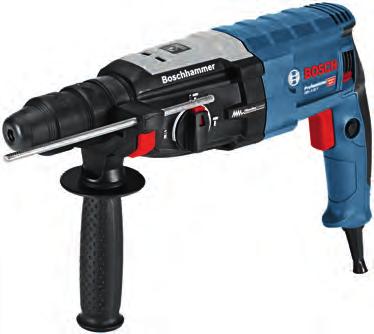 gir helt rent boreresultat GBH 2-23 REA SDS-plus sugehammer Slagenergi 2,3 joule Slagtall 0-4400/min Bordiameter 4-23 mm 710 watt motor Vekt 3,6 kg