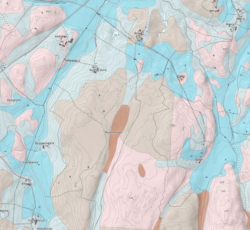 5 Adkomstvei Deponiområde og nydyrking Figur 3.1 Kvartærgeologisk kart fra NGU [4] 3.