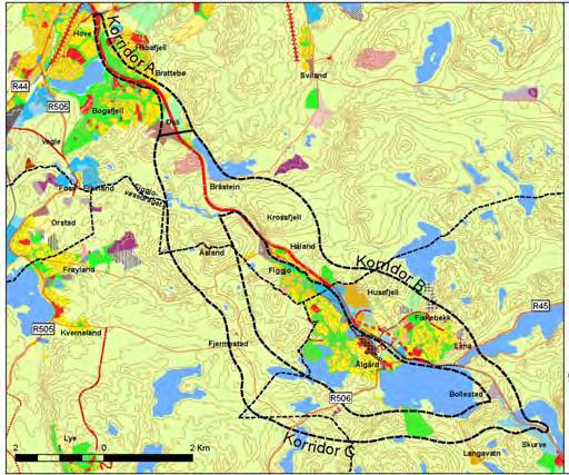 Vurdering av korridor C kontra B Trafikale konsekvenser - trafikkavlastning