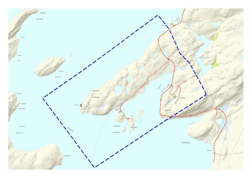 konsekvensutredning for tema naturmiljø. Langs sørsida av Strømsnes skal det etableres boligområder ut til Klokkarøya.