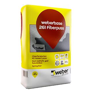 weberbase 261 Fiberpuss Produktdatablad PRODUKTFORDELER Fiberforsterket God vedheft Sprøytbar PRODUKTBESKRIVELSE weberbase 261 Fiberpuss er en tørrmørtel.
