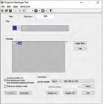 6. Budbringerfunksjon 6. Budbringerfunksjon 6.1 Skisse Projektoren kan vise tekstdata som overføres over nettverk på skjermen og spille av lyddata i projektoren.