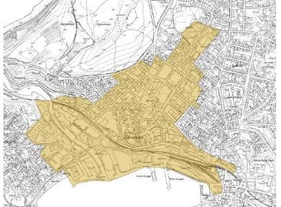 Kommuneplanen definerer en sentrumssone for Larvik by, se Figur 4-13.