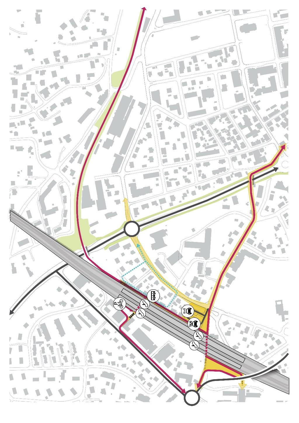 5.4 5.4.1 Sandefjord stasjon i Torp vest- og Unnebergkorridoren Kort beskrivelse av forslag til løsning Sandefjord stasjon i Torp vest- og Unnebergkorridoren (Sandefjord vest) er plassert langs